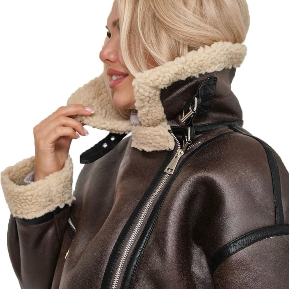 Women's Shearling Aviator Jacket